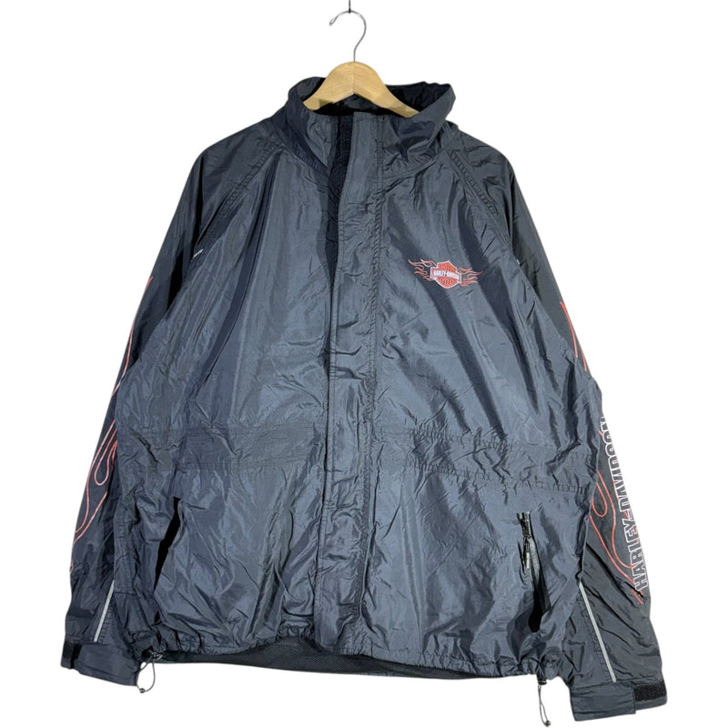 Vintage Harley Davidson Riding Gear Logo Windbreaker