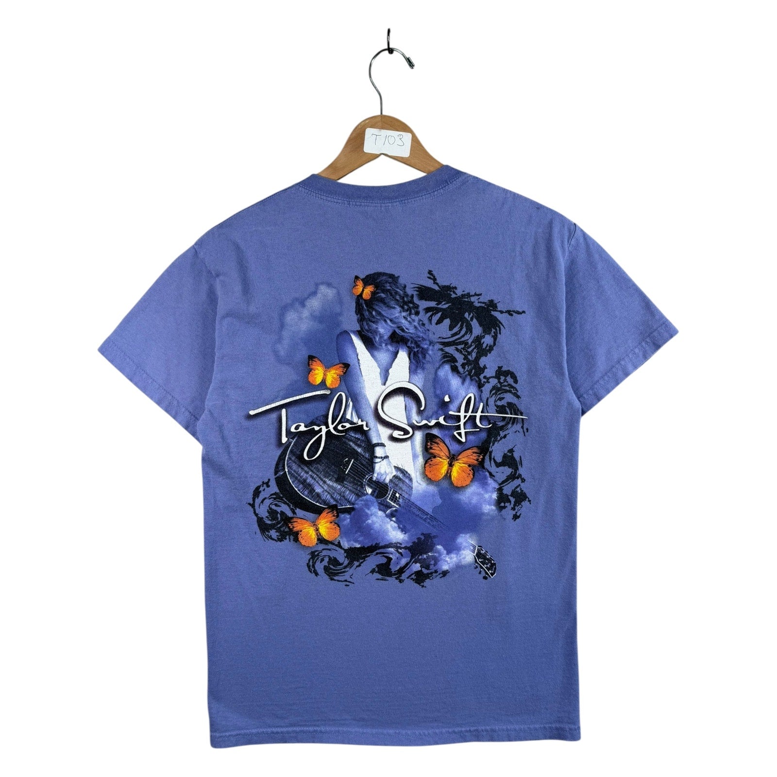 Y2K Taylor Swift Butterfly Stay Beautiful 2007 Tour T-Shirt Women's
