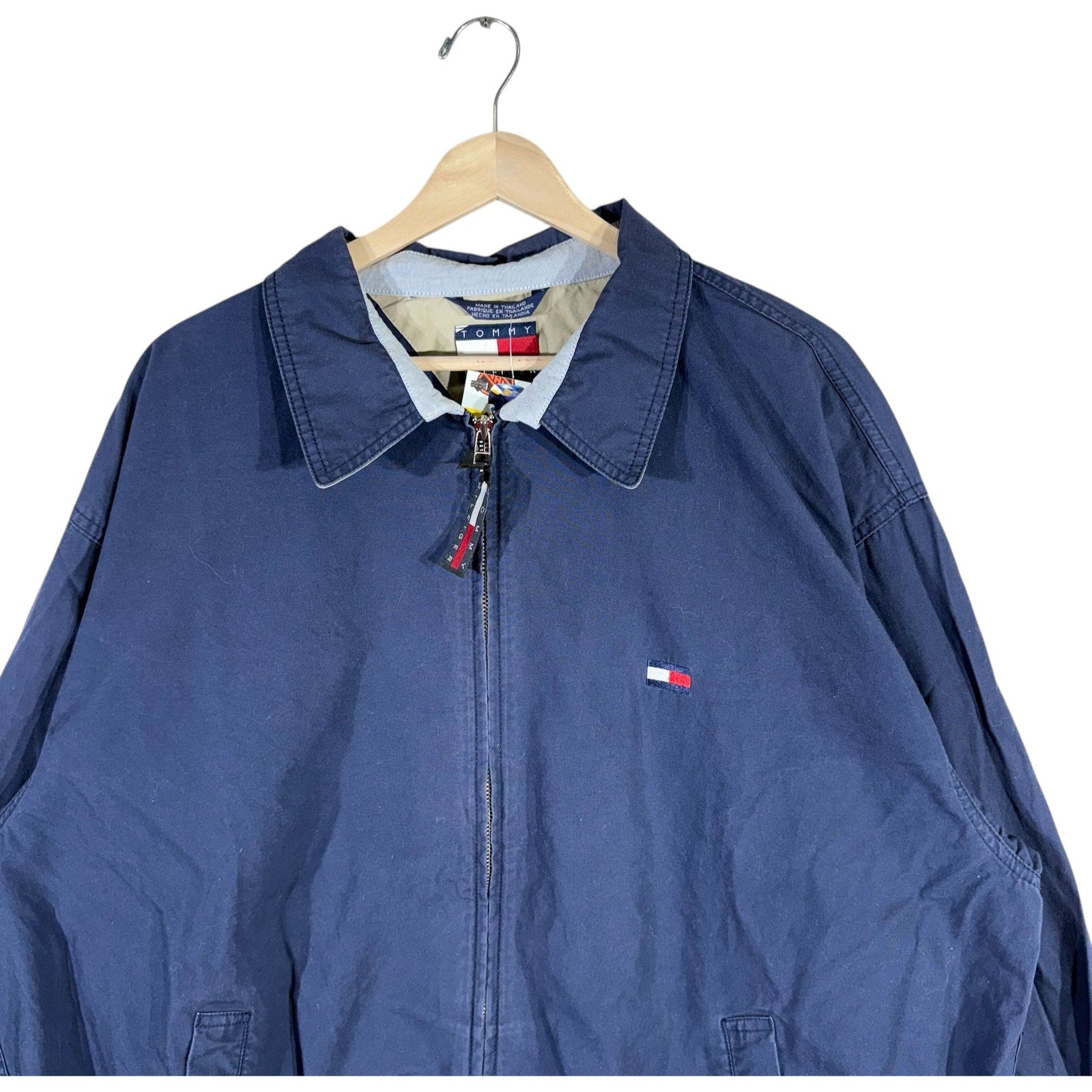 Vintage Tommy Hilfiger Full Zip Collared Bomber Jacket