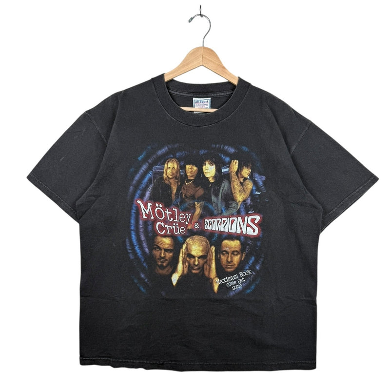Vintage Motley Crue & Scorpions Maximum Rock Concert T-Shirt