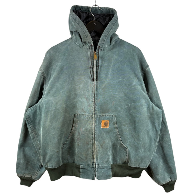 Vintage Carhartt Quilted Full Zip Hooded Workwear Jacket