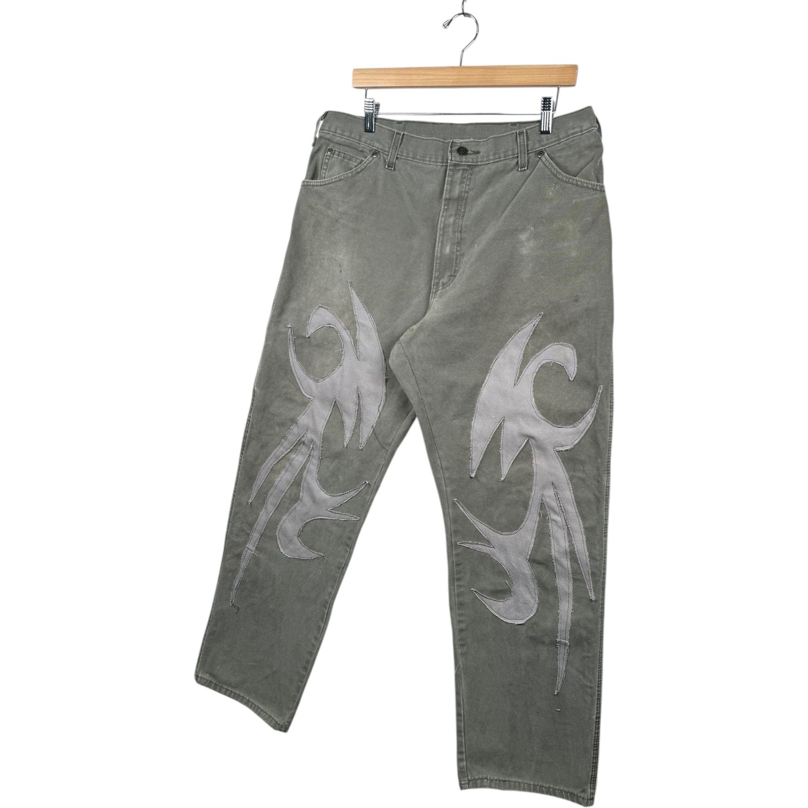 Vintage Dickies Patchwork Carpenter Denim Jeans 35x30.5