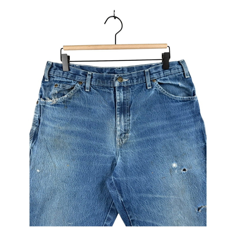 Vintage Dickies Utility Cargo Denim Shorts 34