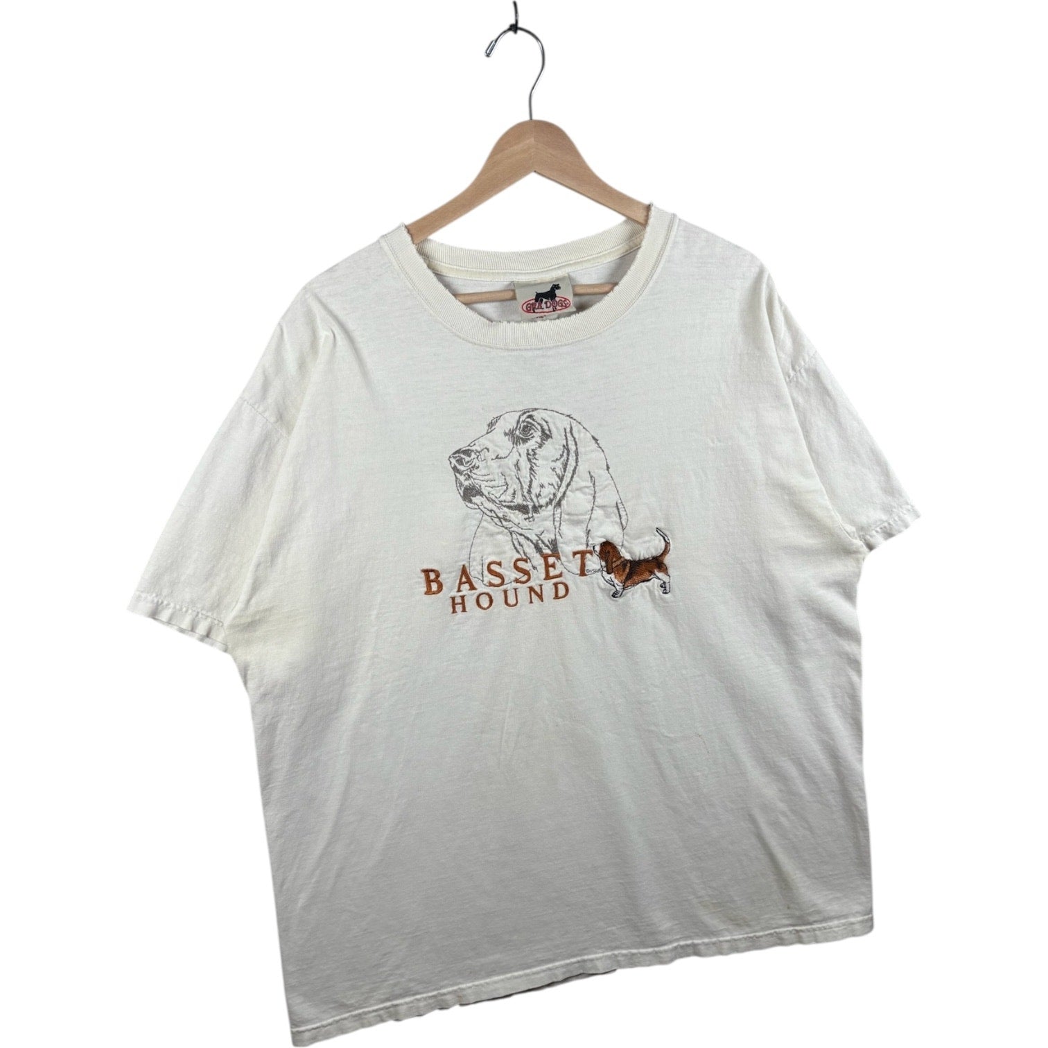 Vintage Basset Hound Dog Graphic T-Shirt