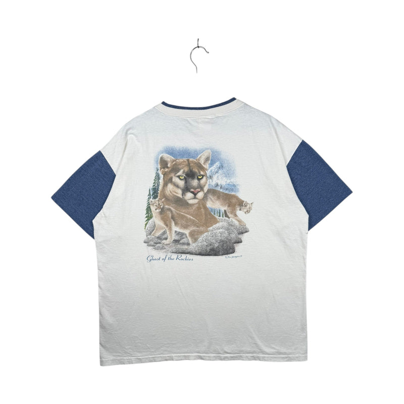Vintage Ghost Of The Rockies Mountain Lion Chris Gallagher Art T-Shirt