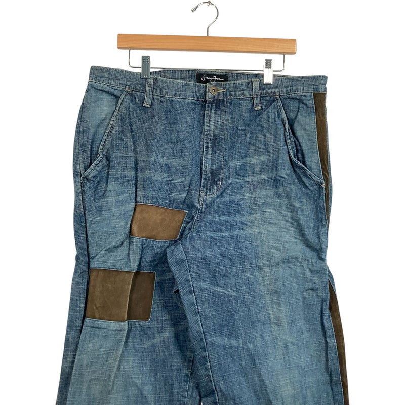 Vintage Cut & Sew Sean John Wide Leg Denim Jeans 36 x 28