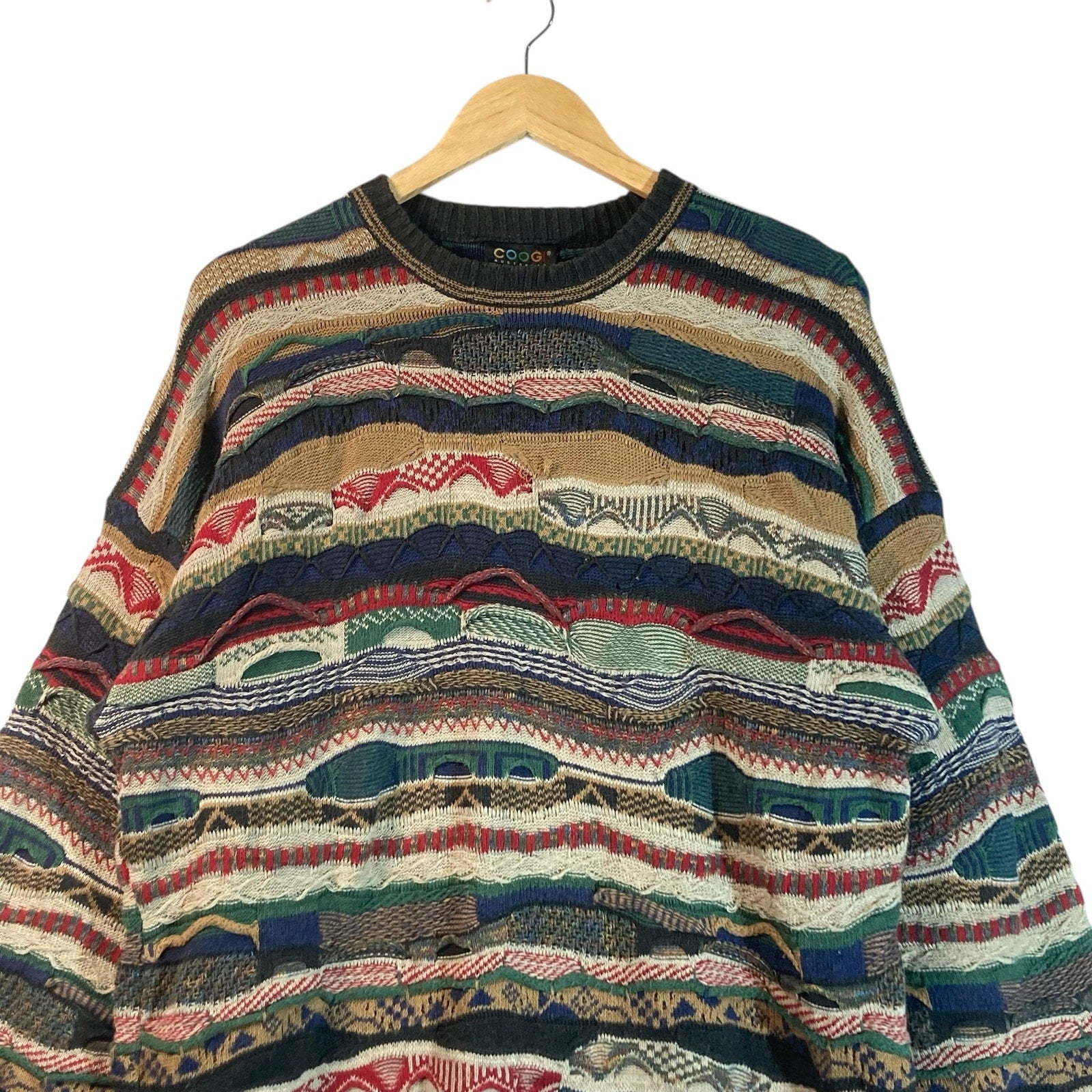 Vintage Coogi 3D Abstract Knit Sweater