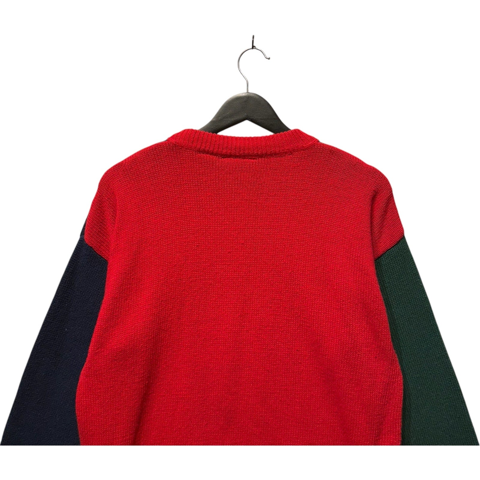 Vintage Color Block Knit Pullover Sweater