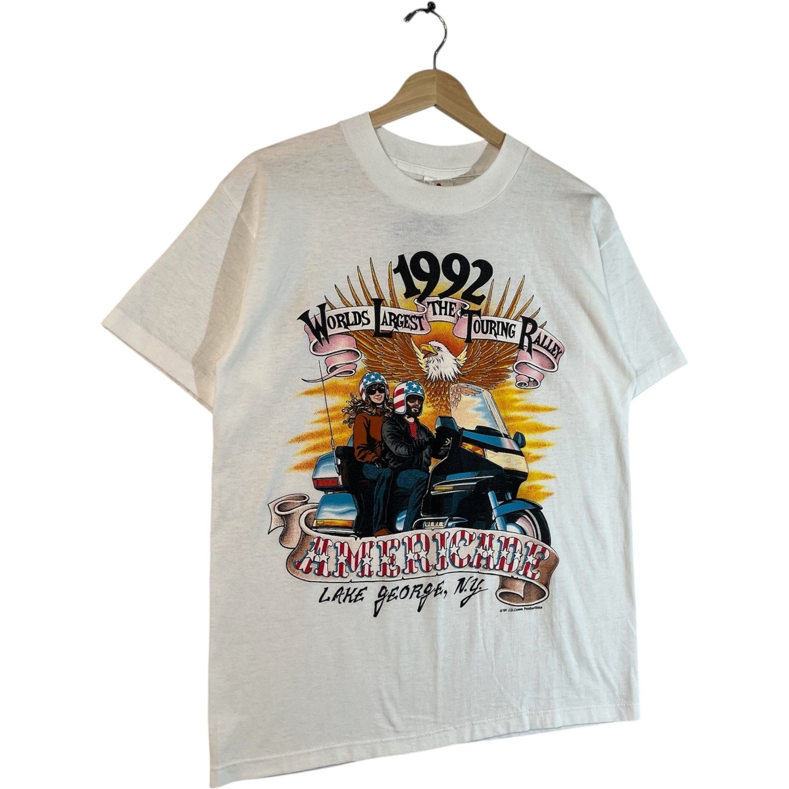 Vintage The Americade Rally Lake George NY Biker Tee 1992