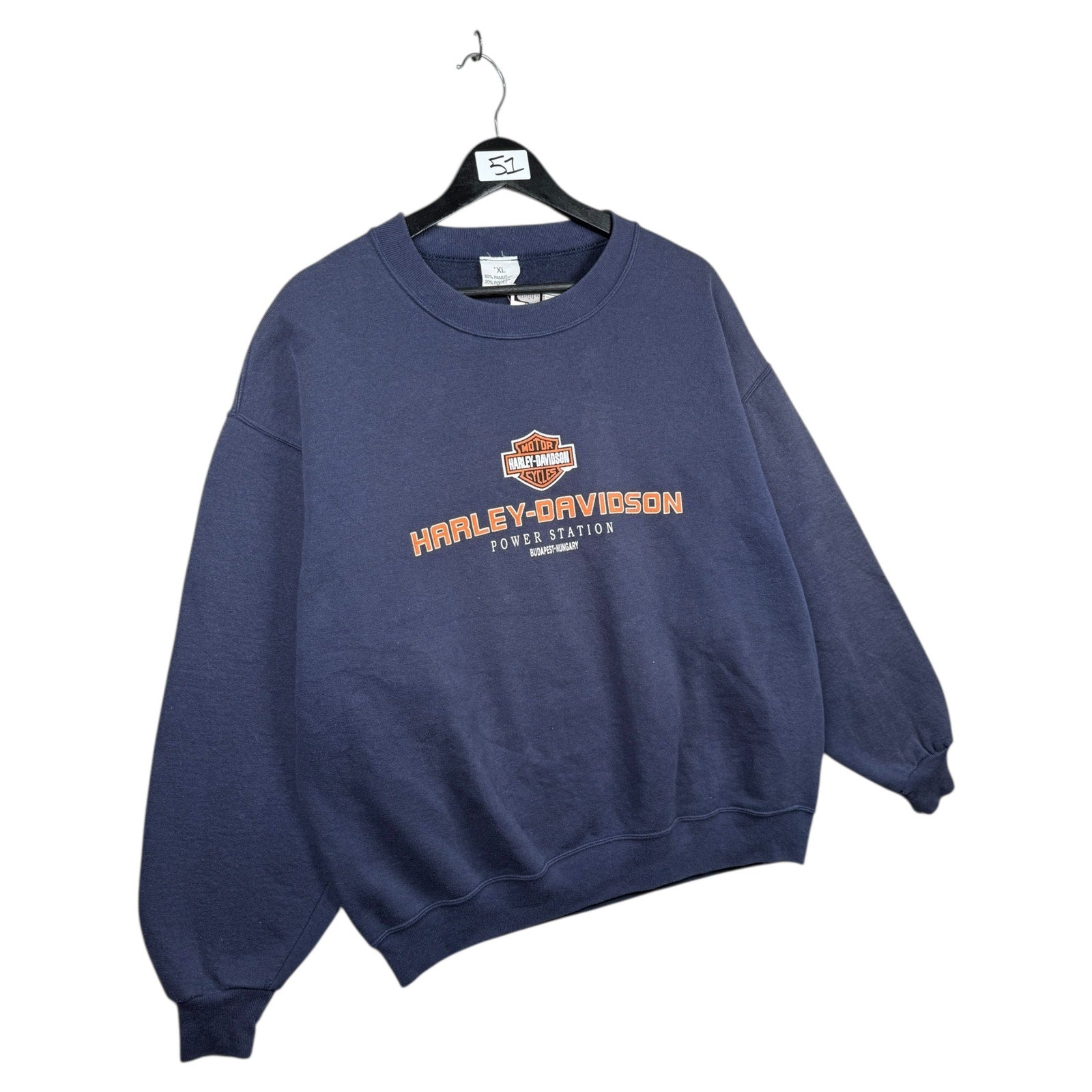 Vintage Harley Davidson Motorcycles Power Station Sweatshirt Crewneck