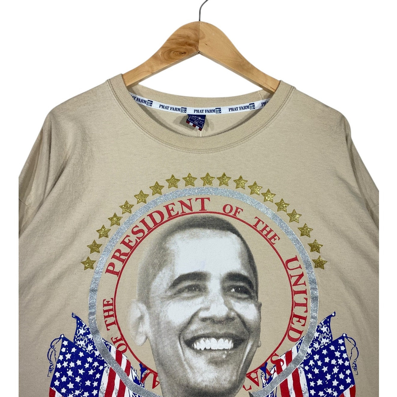 Vintage The 44th USA President OBAMA Graphic Long Sleeve T-Shirt
