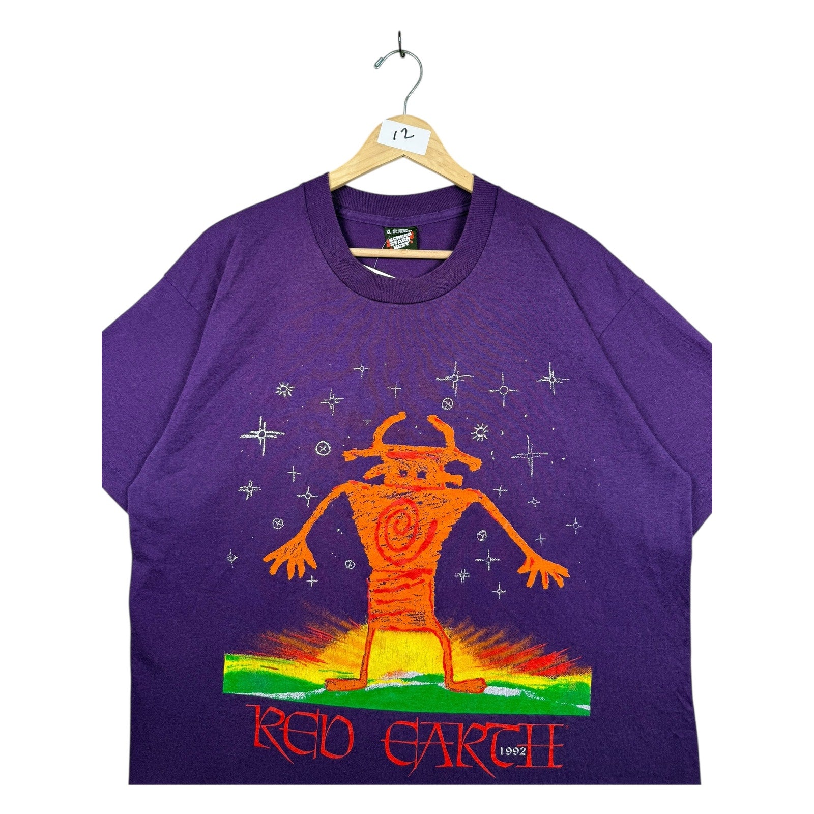 Vintage Red Earth Graphic T-Shirt 1992