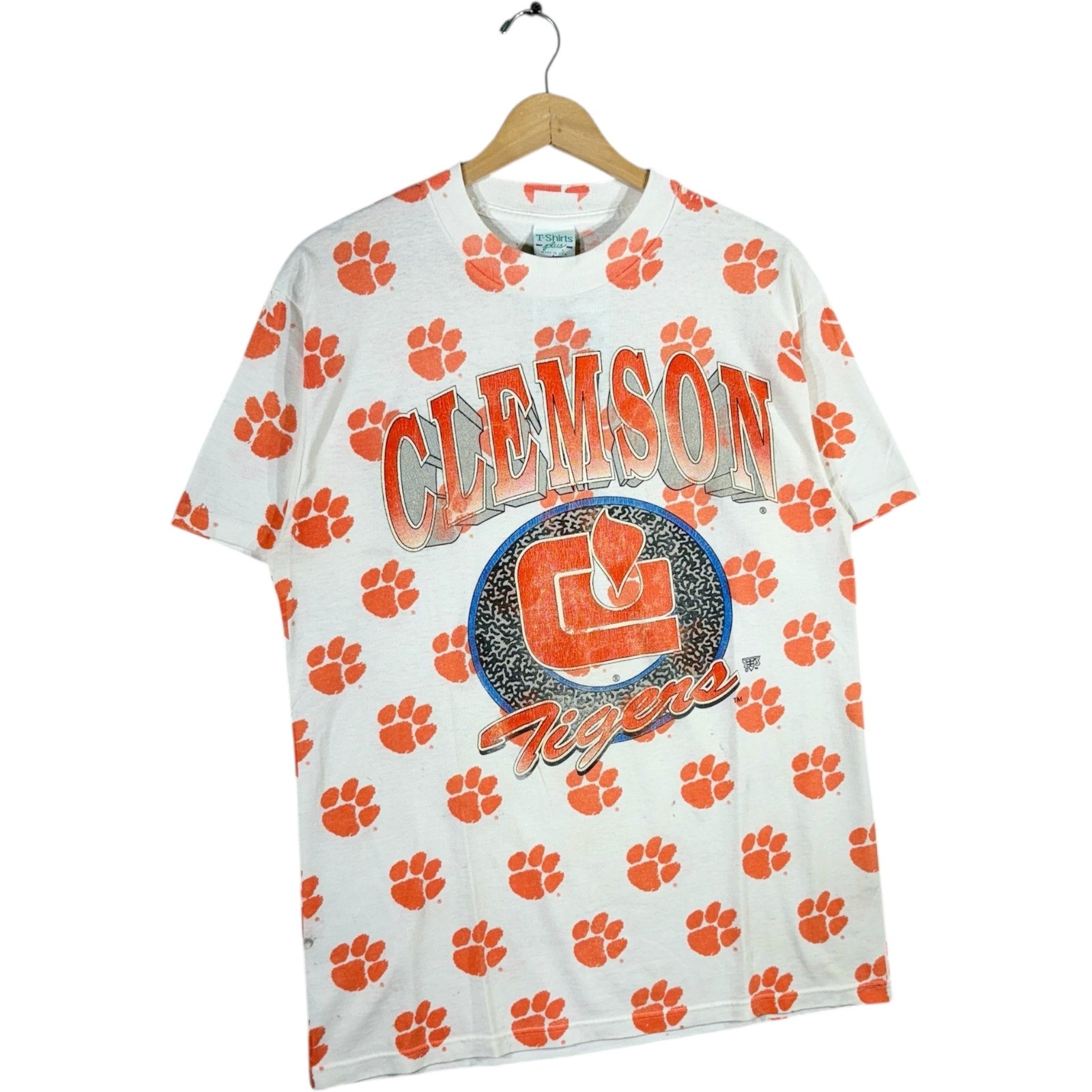 Vintage Clemson Tigers University AOP Tee
