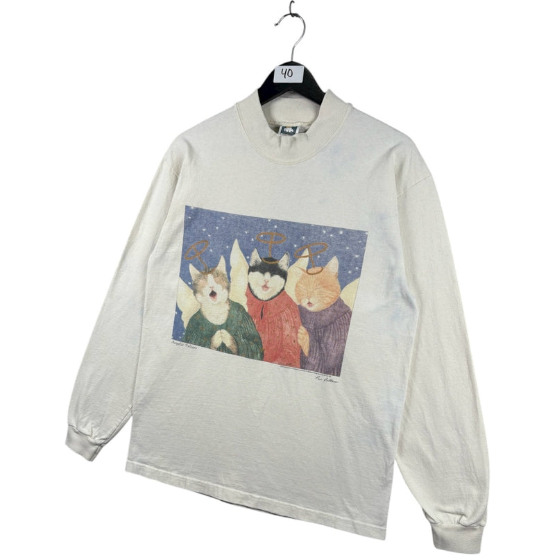 Vintage Angel Cats Graphic Long Sleeve