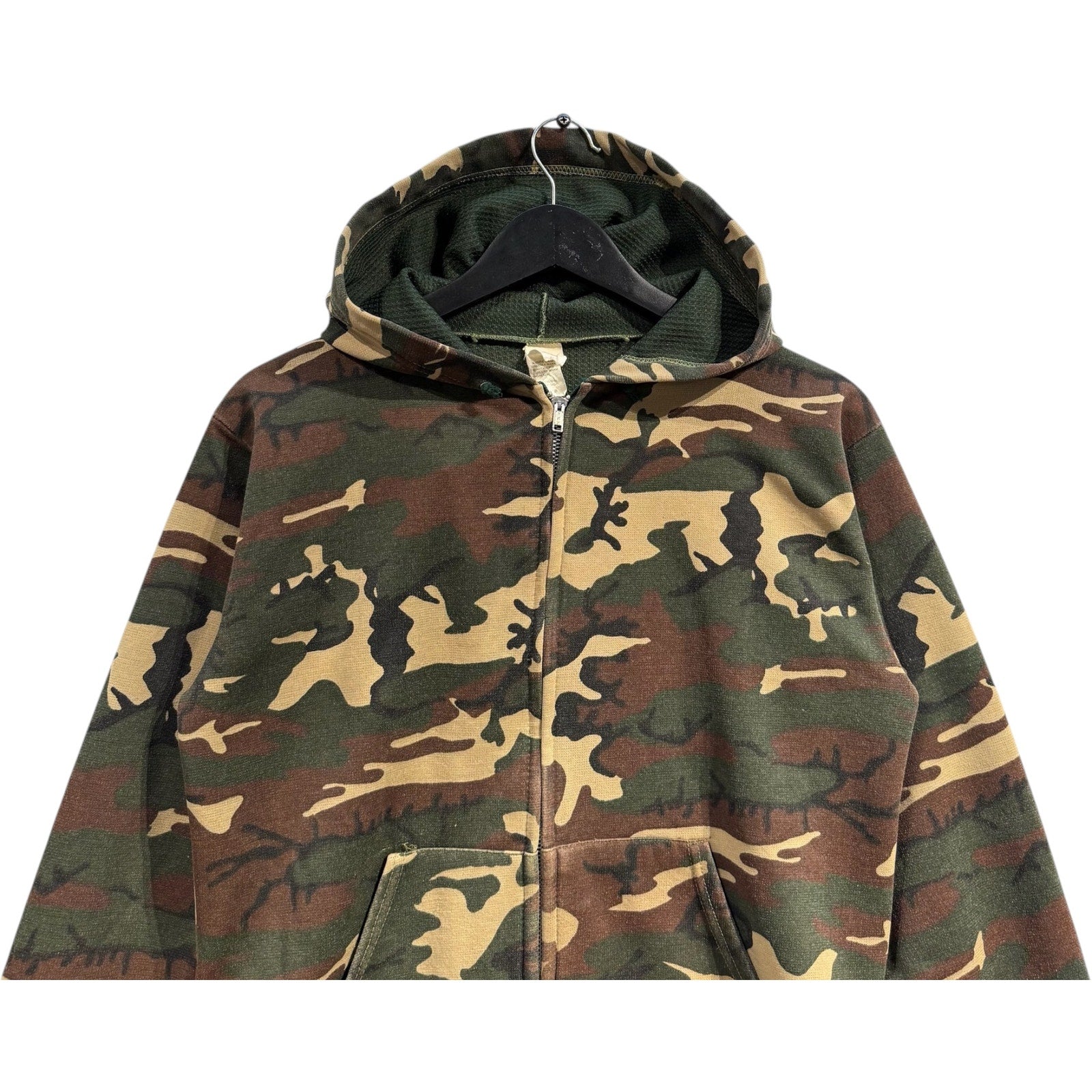 Vintage Woodland Camoflauge Full Zip Hoodie