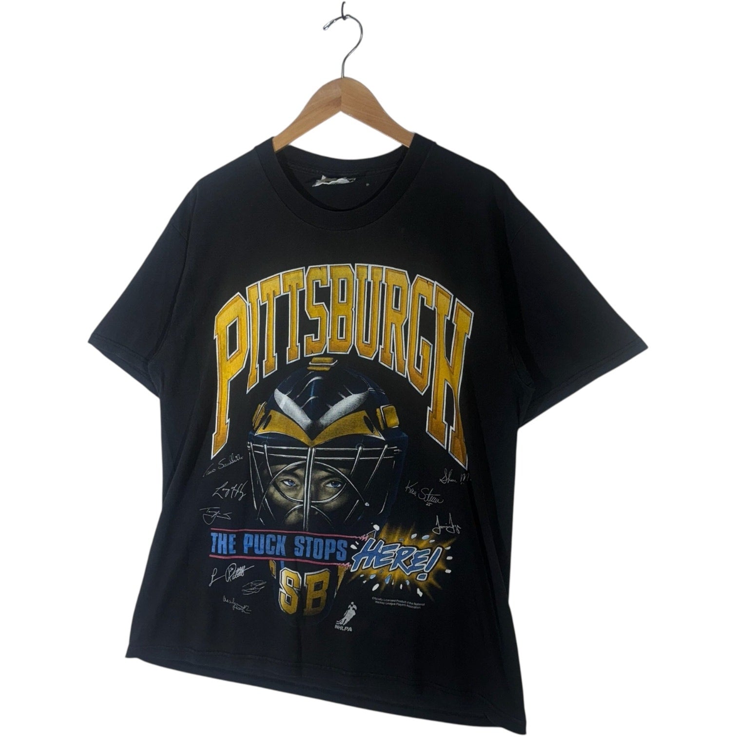 Vintage Pittsburgh Penguins "The Puck Stops Here!" NHL Tee