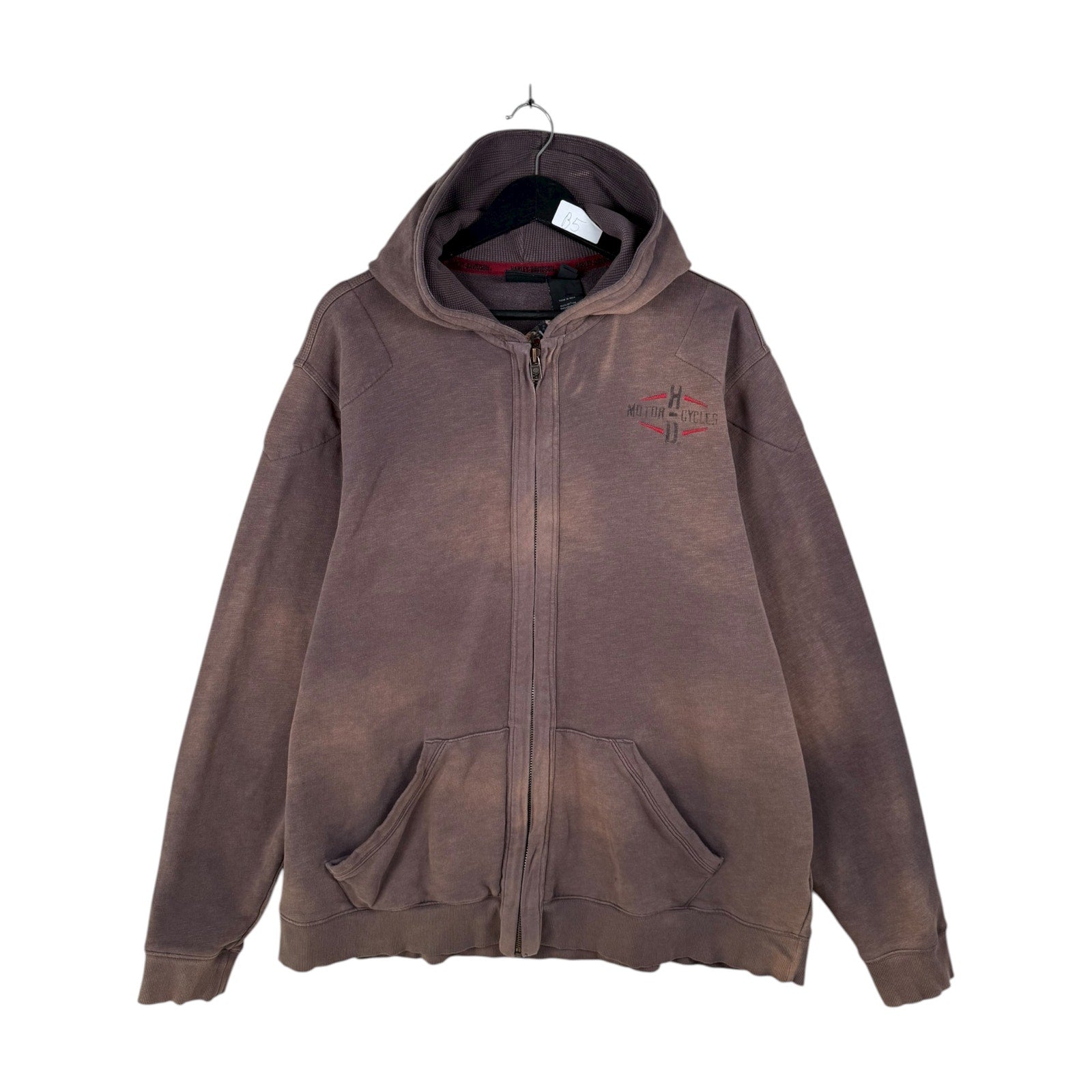 Vintage Harley Davidson Washed Full Zip Hoodie