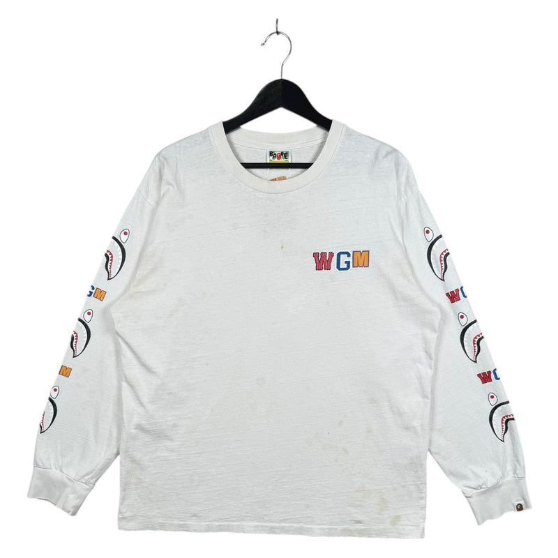 Vintage BAPE WGM Shark Face Long Sleeve T-Shirt