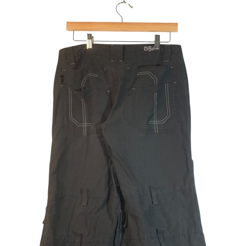 Vintage Caffeins Side Zip Wide Leg Rave Pants 31x32