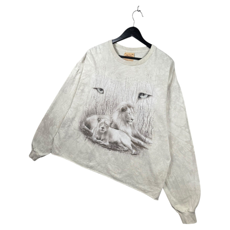 Vintage Lion and Lioness Wildlife Graphic Long Sleeve