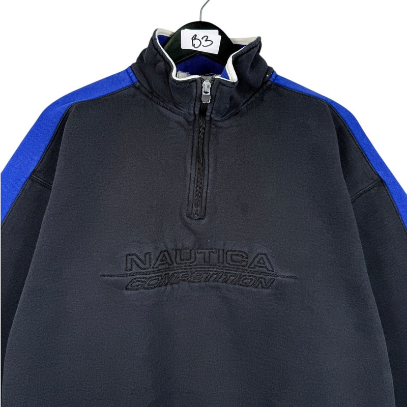 Vintage Nautica Competition Colorblock Quarter Zip Sweatshirt