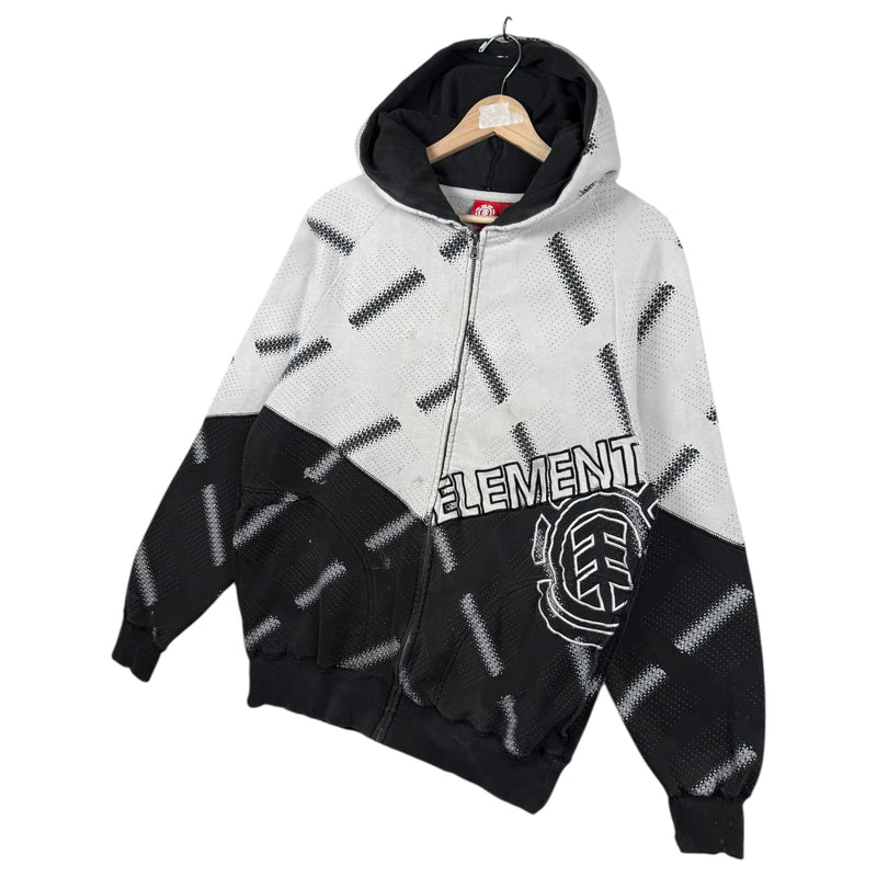 Vintage Element Full Zip Allover Print Jacket Hoodie