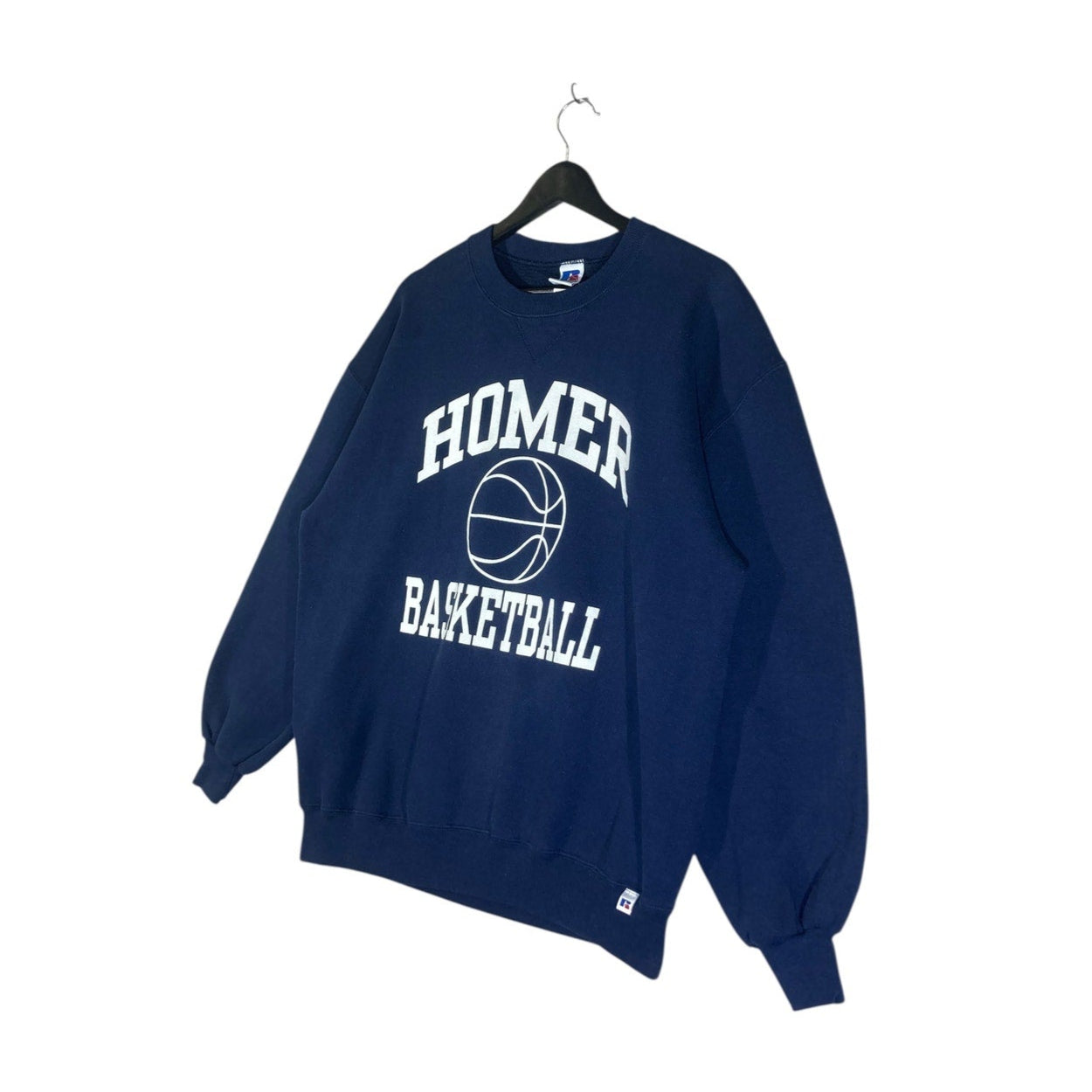 Vintage Homer Basketball Chest Spellout Crewneck