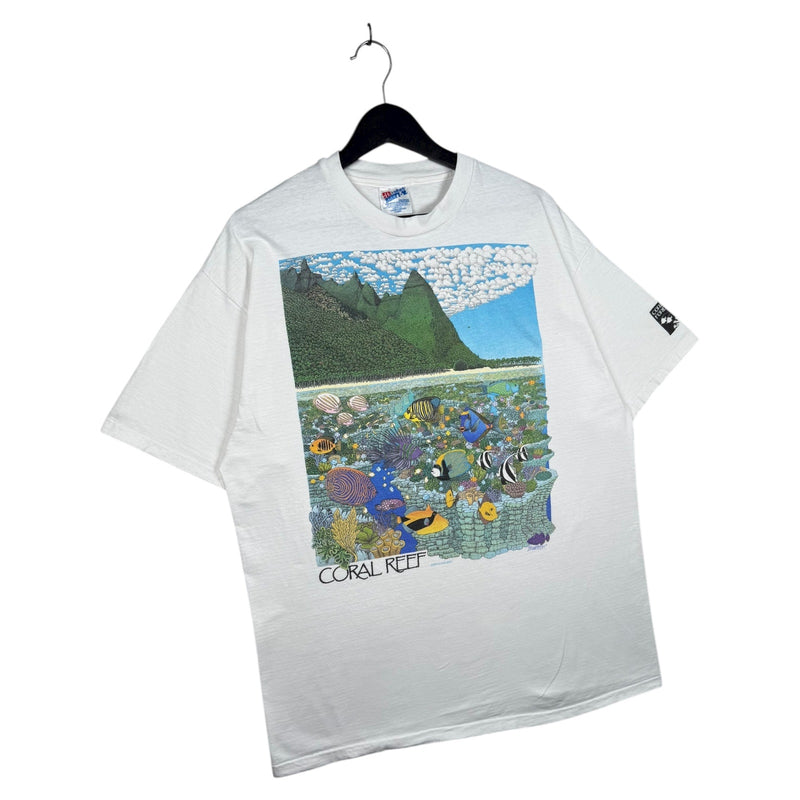 Vintage Coral Reef Ocean Marine Life Graphic T-Shirt