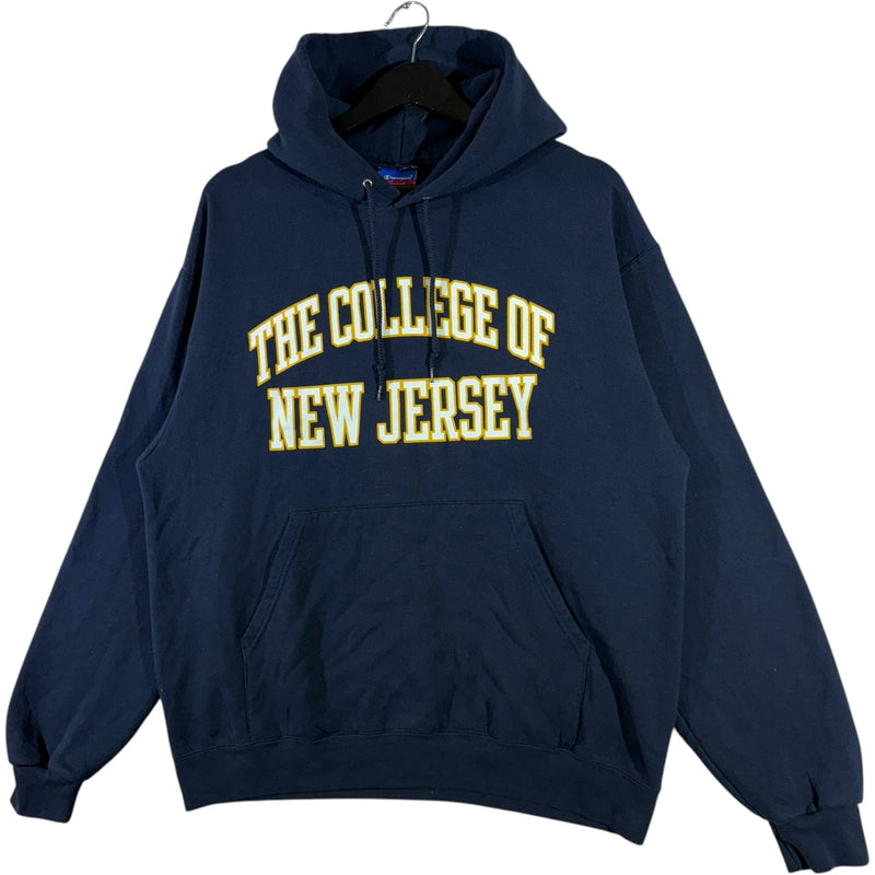 Vintage Champion The College Of New Jersey Spellout Hoodie