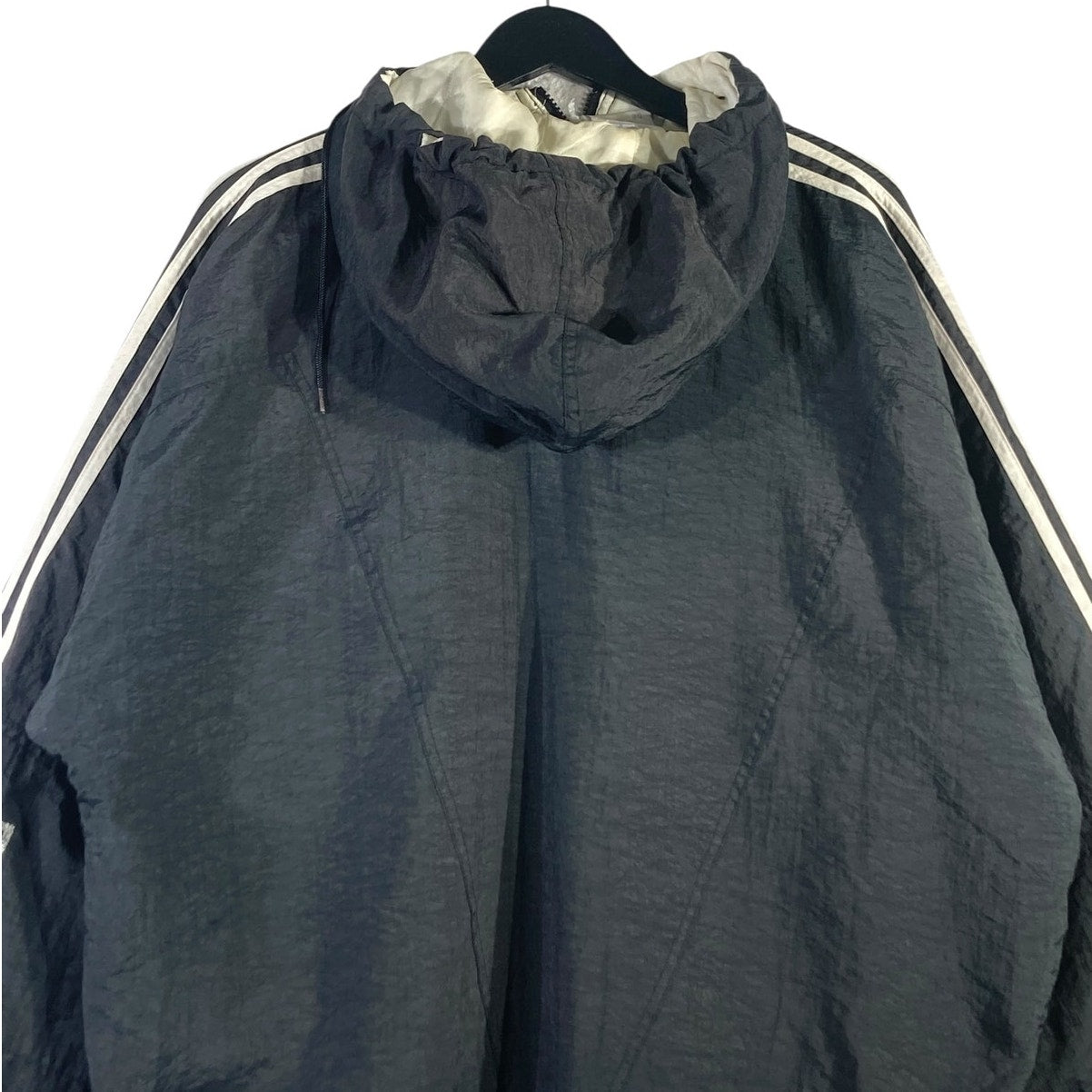 Vintage Adidas Trefoil 3-Stripes Hooded Windbreaker