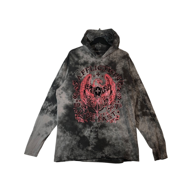 Vintage Affliction Live Fast Tie Dye Sweatshirt Hoodie