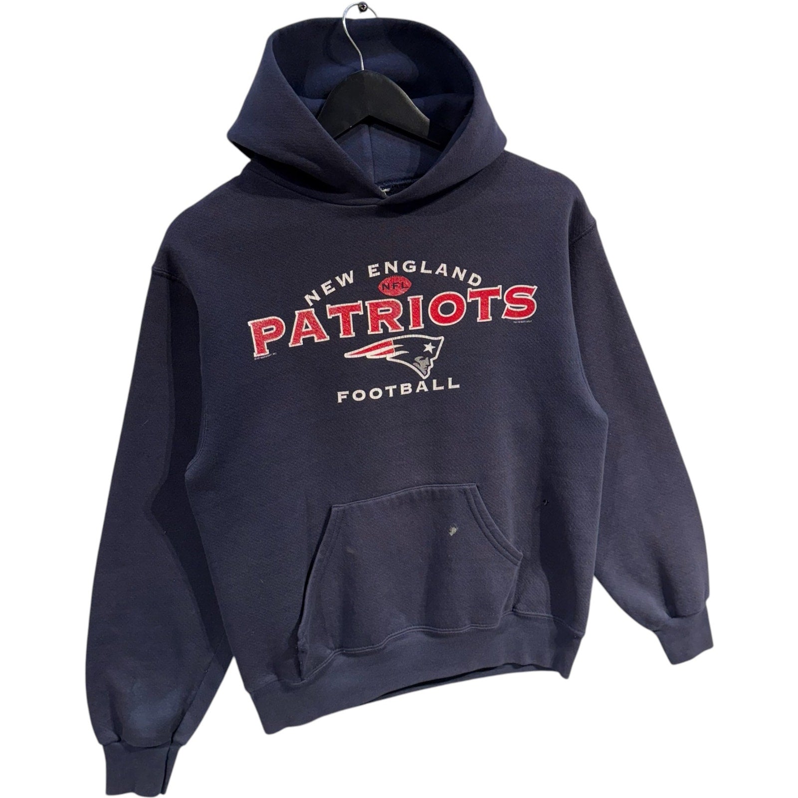 Vintage New England Patriots Spellout NFL Hoodie