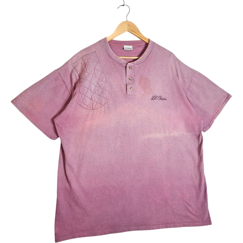 Vintage L.L. Bean Logo Spellout Henley Tee