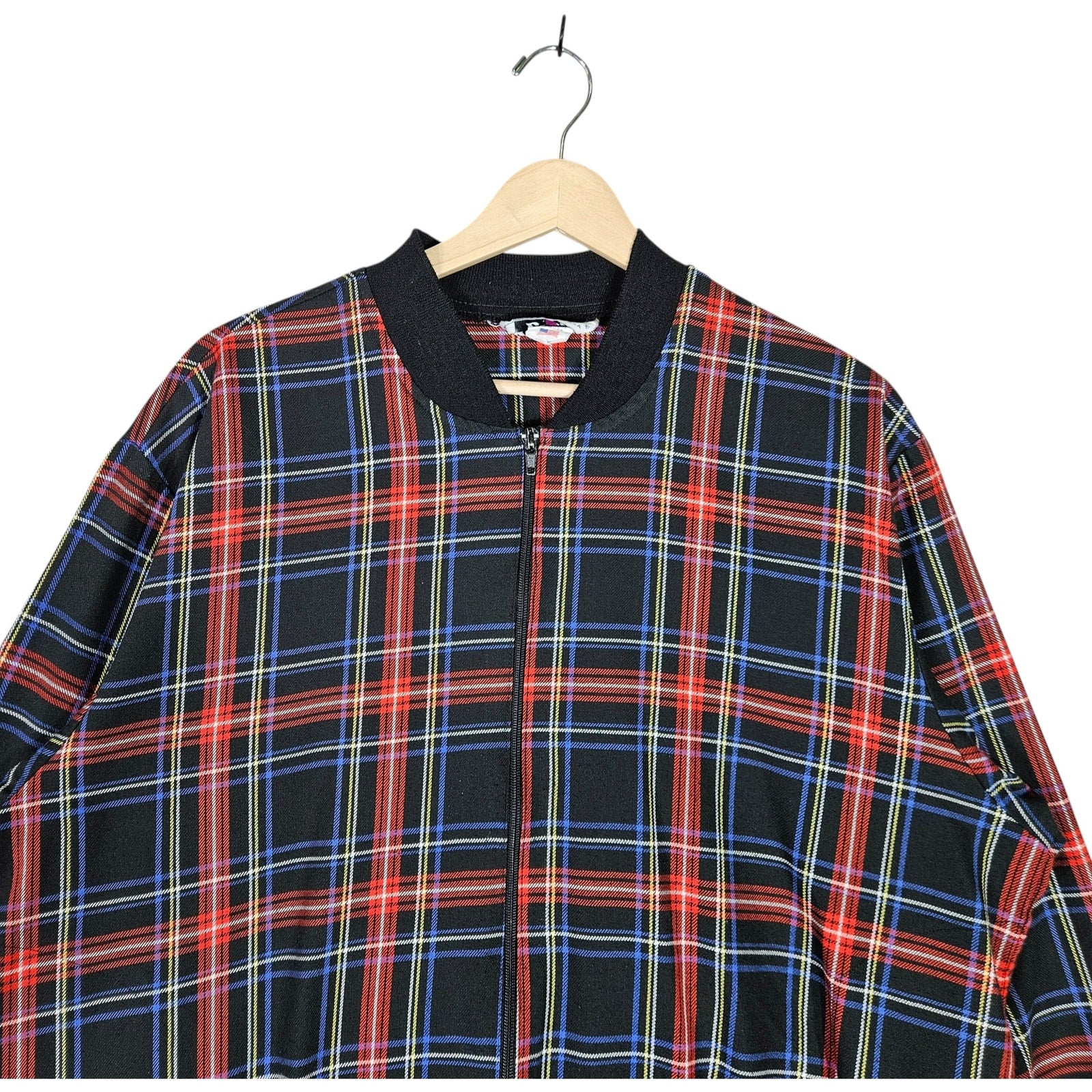Vintage Katie Brooke Plaid Bomber Jacket