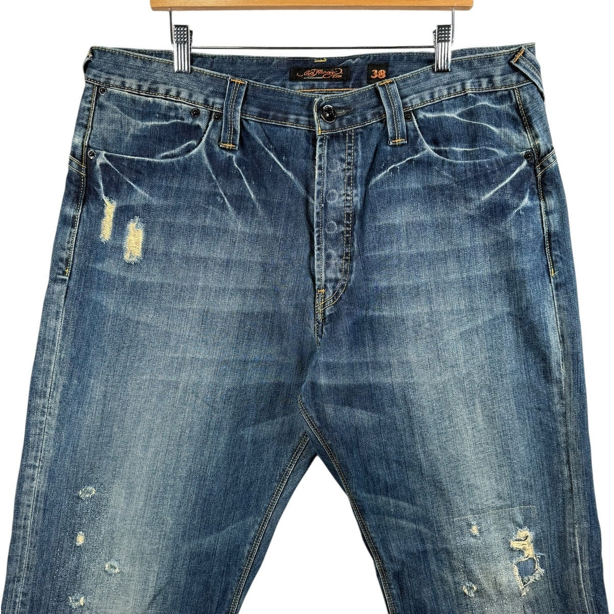 Vintage Ed Hardy Distressed Denim Jeans 38