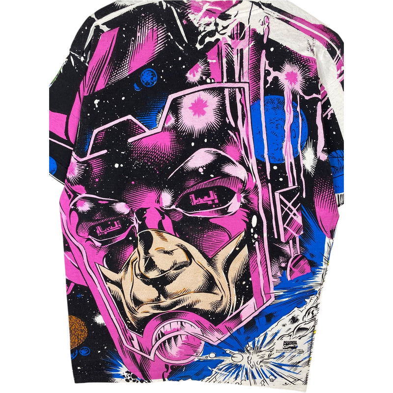 Vintage Marvel Silver Surfer All Over Print Graphic T-Shirt