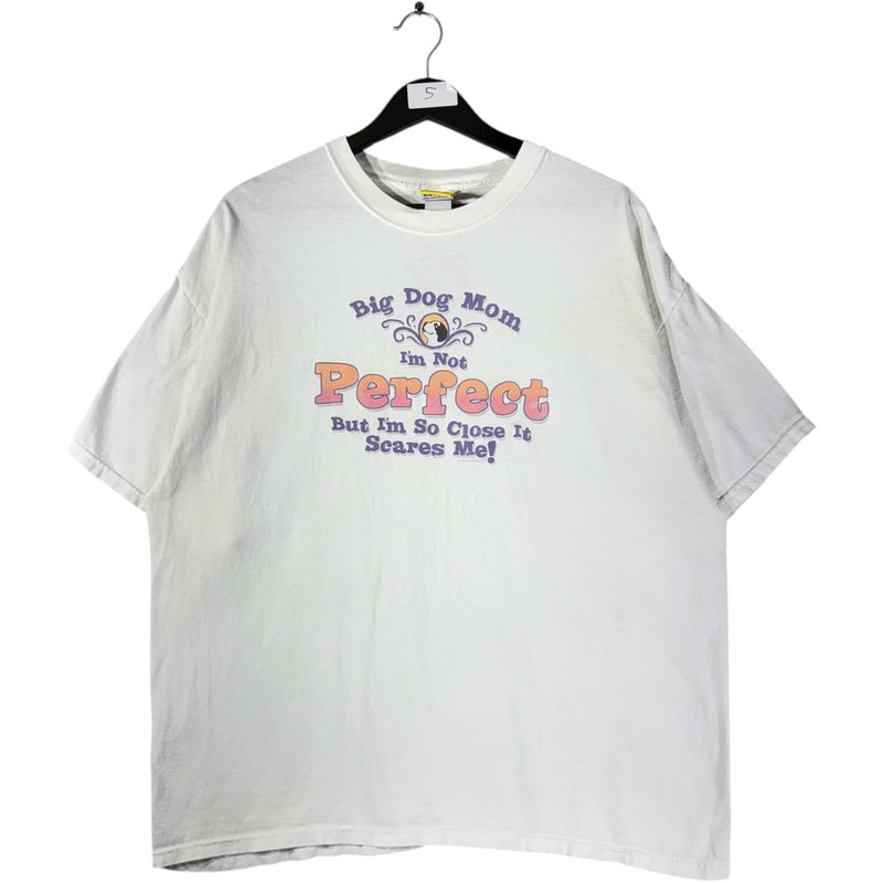 Vintage Big Dog Mom I'm Not Perfect Funny Graphic T-Shirt