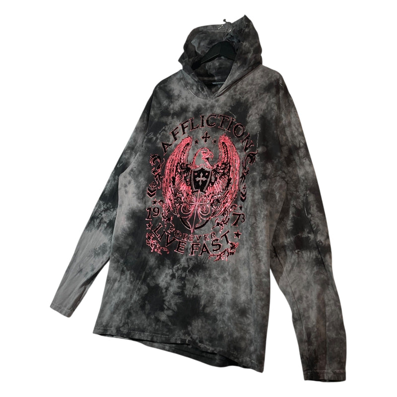 Vintage Affliction Live Fast Tie Dye Sweatshirt Hoodie