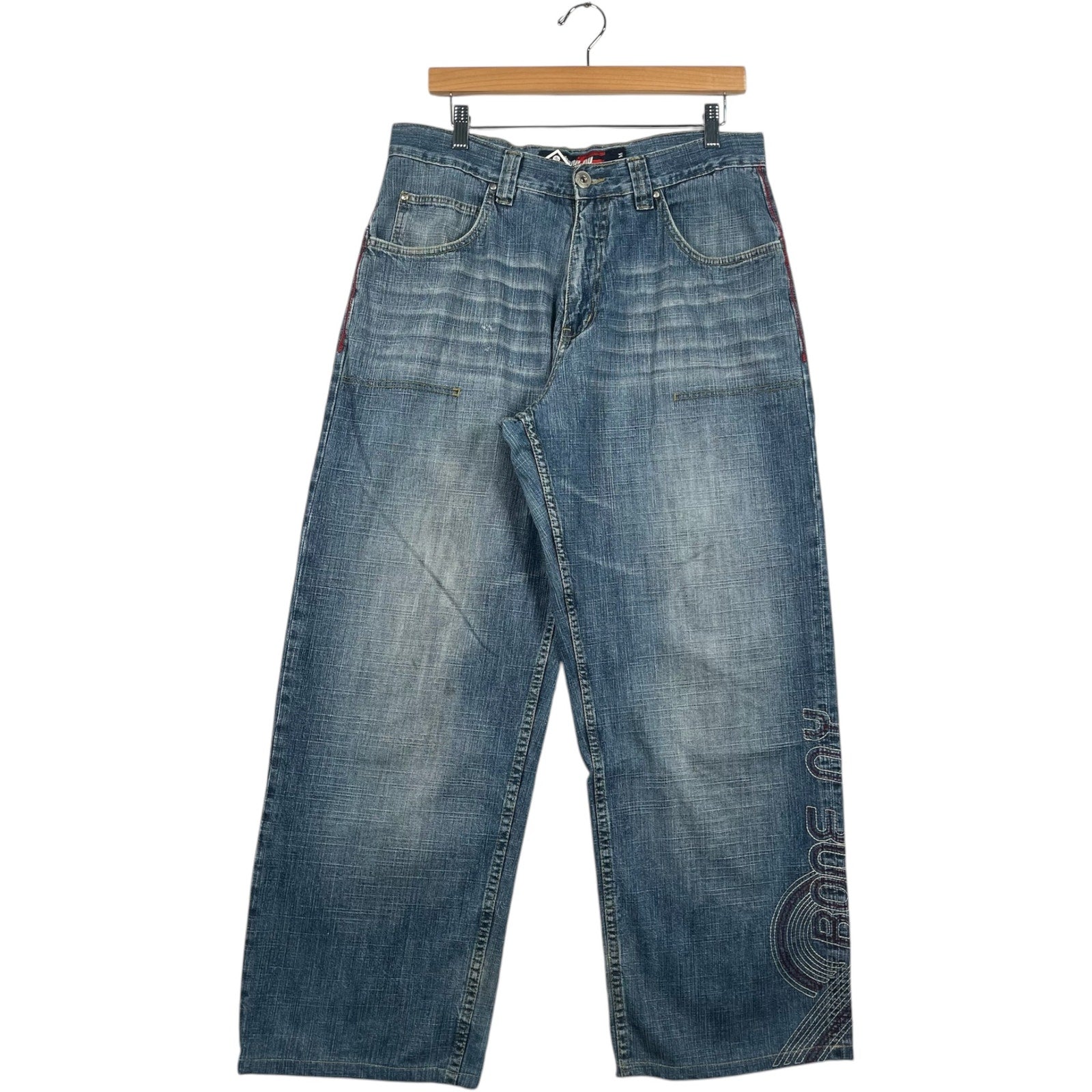 Vintage Bone NY Wide Leg Denim Jeans M