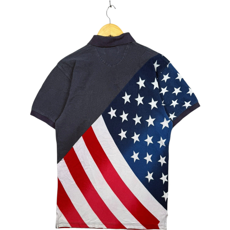 Vintage Chaps Ralph Lauren American USA Flag Polo Shirt