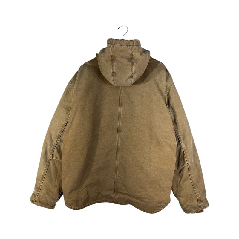 Vintage Carhartt Canvas Full Zip Hooded Workwear Jacket