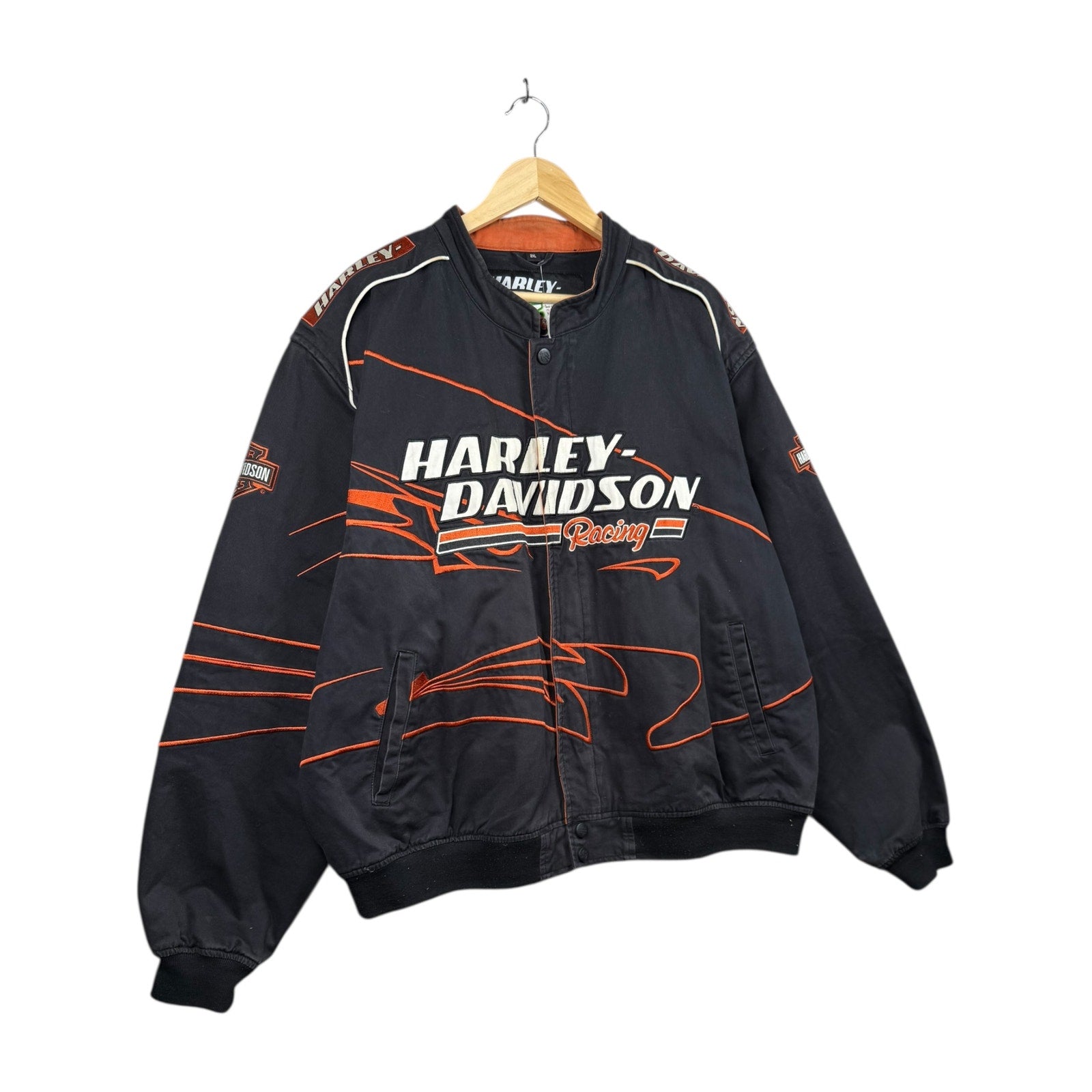 Vintage Harley Davidson Eagle Graphic Racing Jacket