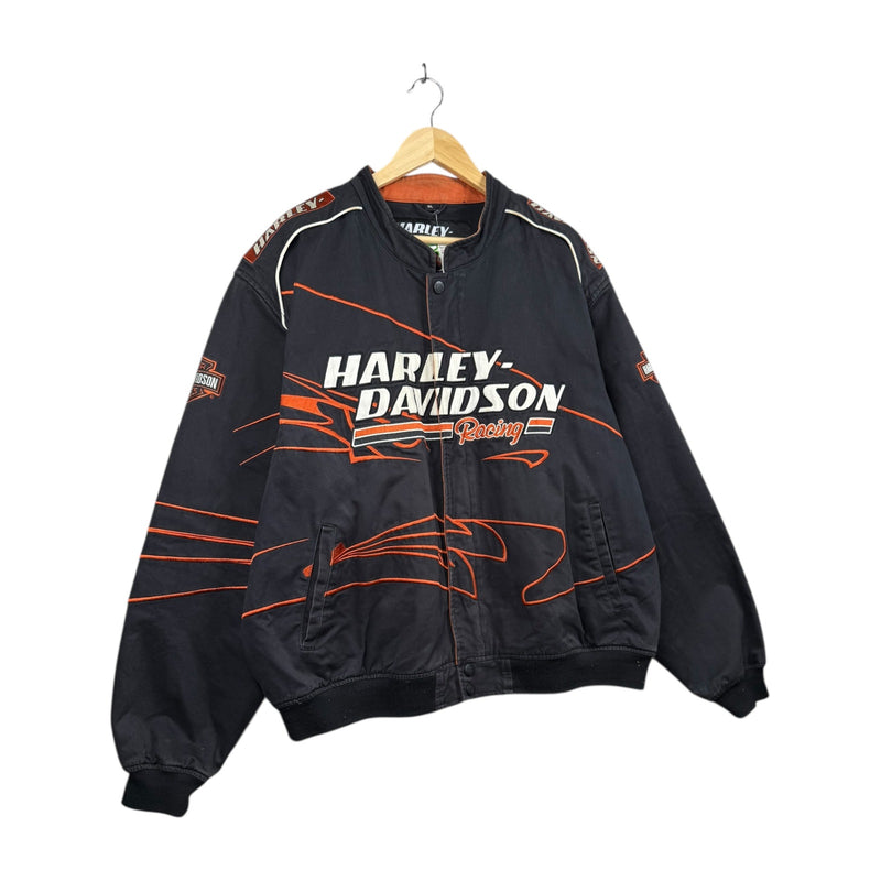 Vintage Harley Davidson Eagle Graphic Racing Jacket