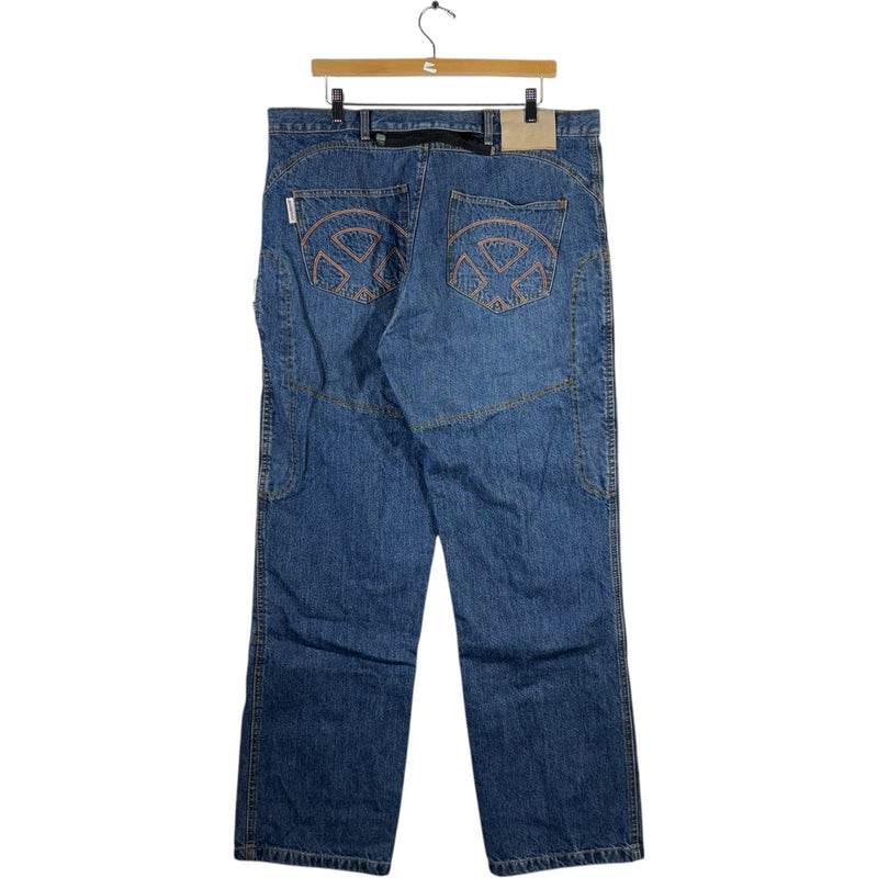 Vintage Red Route Straight Leg Denim Jeans 38 x 33