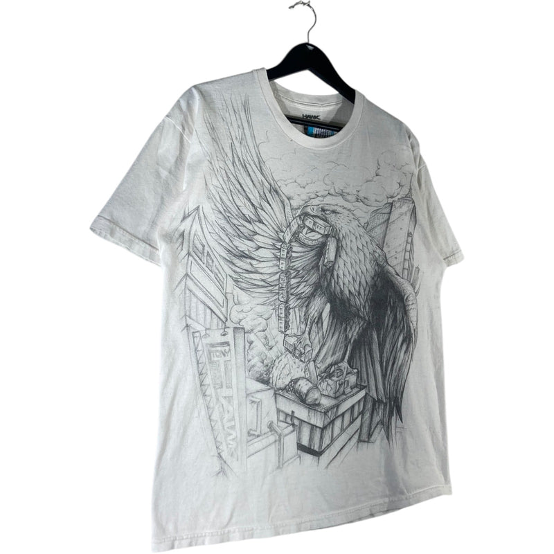 Vintage Hawk Eagle Graphic Short Sleeve T-Shirt