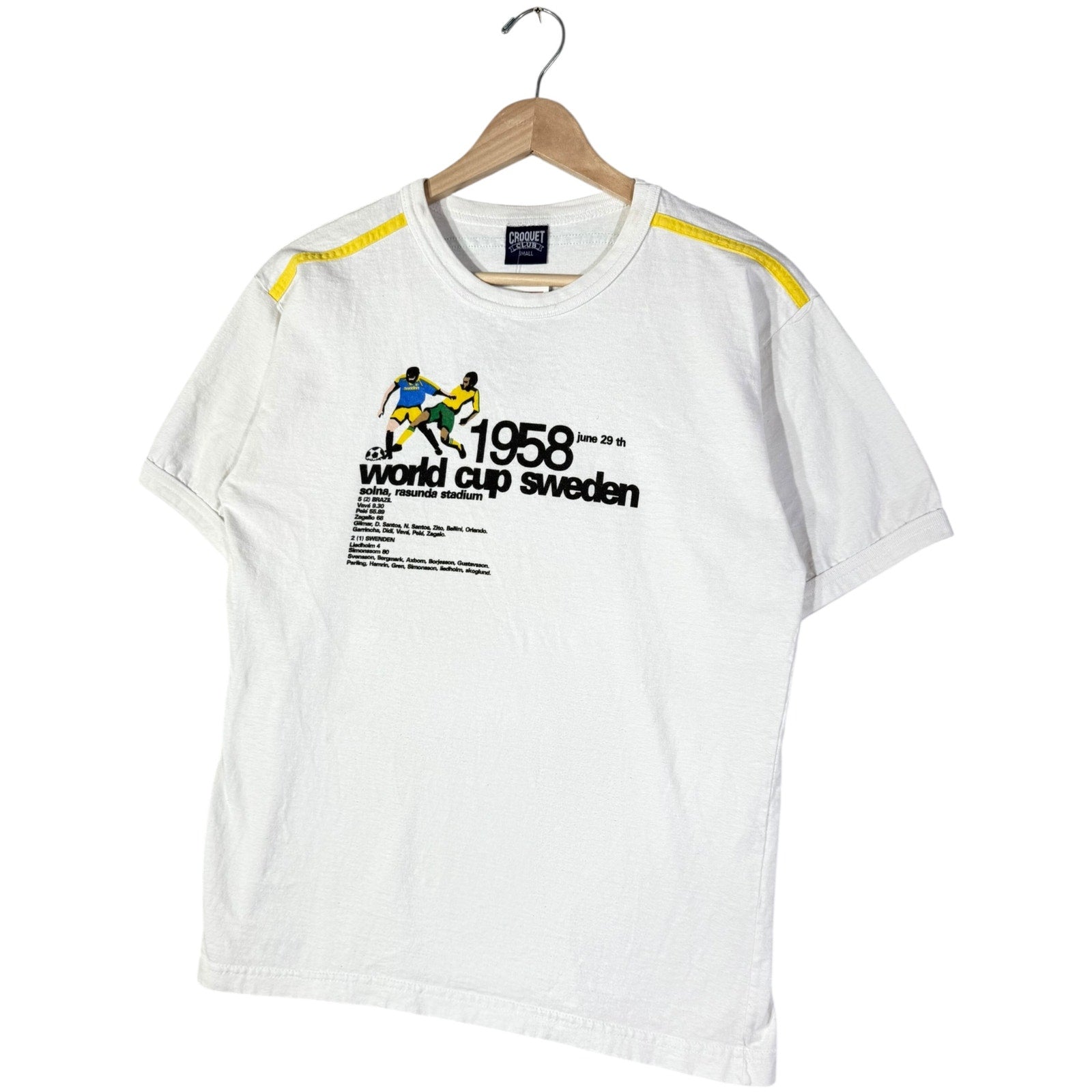 Vintage World Cup Sweden 1958 Football Short Sleeve T-Shirt