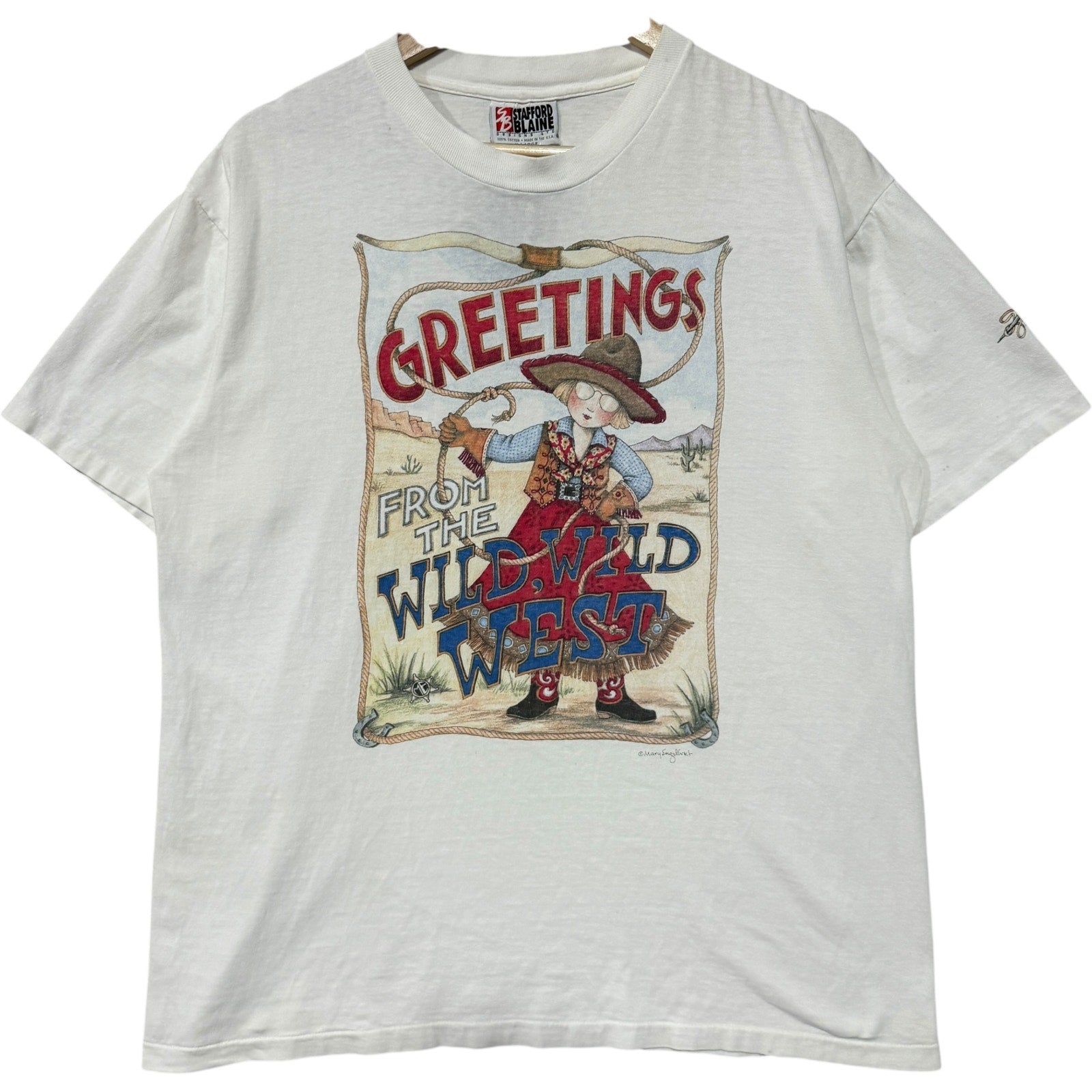 Vintage Greetings From The Wild Wild West Cartoon Tee