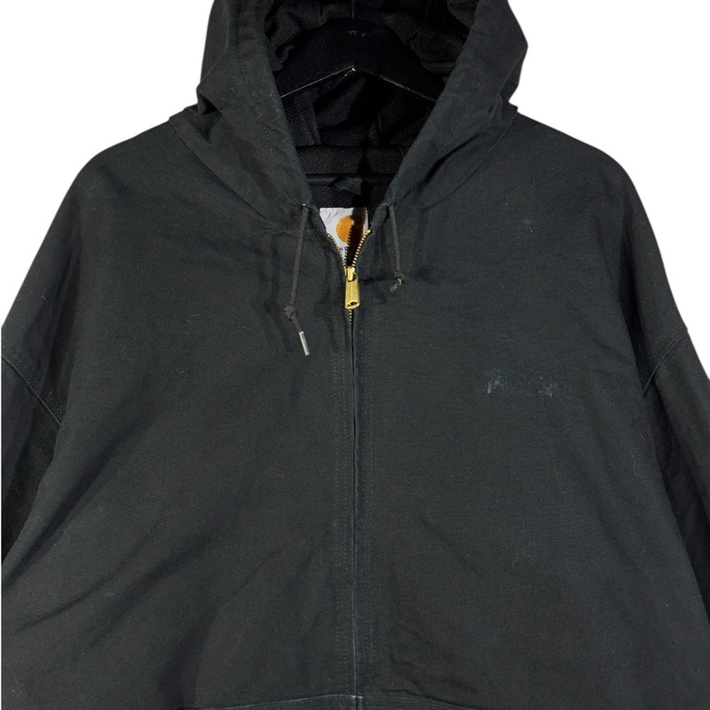 Vintage Carhartt Canvas Hooded Full Zip Workwear Jacket