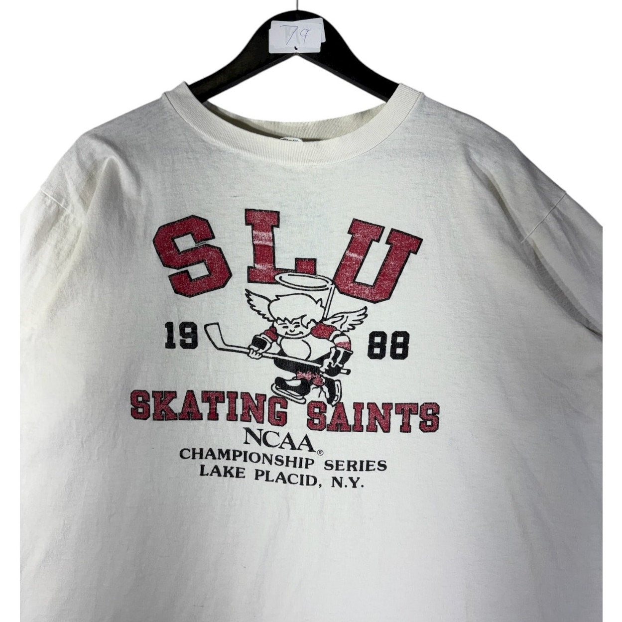 Vintage Champion SLU Skating Saints Hockey NCAA 80s T-Shirt