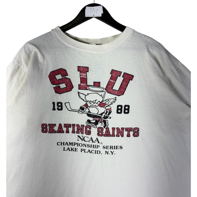 Vintage Champion SLU Skating Saints Hockey NCAA 80s T-Shirt